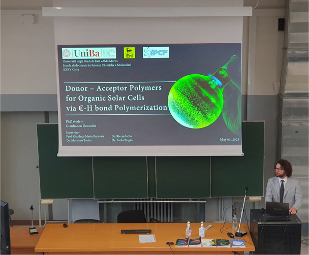 gianfr_deca's tweet photo. I'm excited to share that last week I defended my PhD dissertation! It was an incredible experience, and I'm grateful for the support of my advisors, colleagues, and loved ones. Thank you all for being a part of this journey! #PhD #chemtwitter #orgchem @unibait @FarinolaGroup https://t.co/PZ5Y3ylCUl