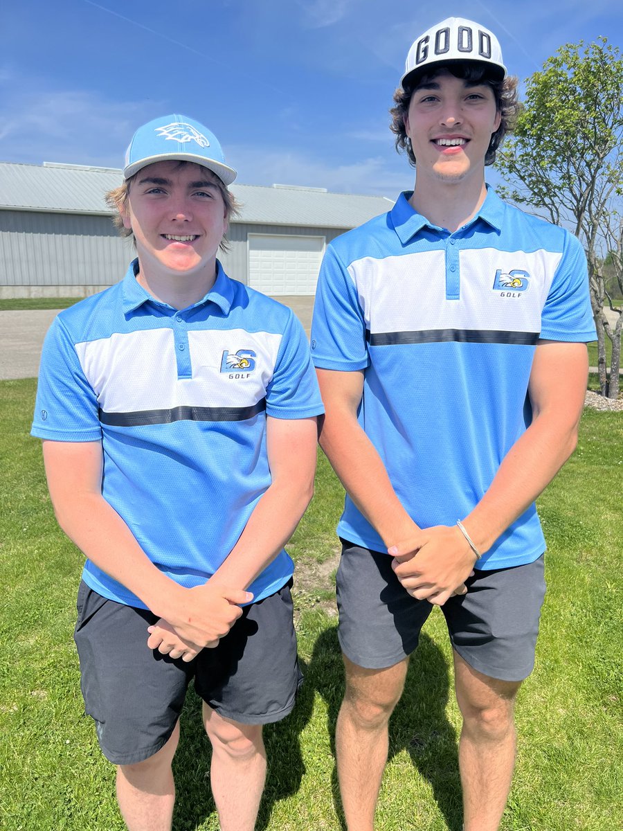 LSHawks's tweet photo. Congratulations to Lucas Sieck and Klayton Van Dyke who will be advancing to Monday’s District Golf Meet at Crestwood Hills in Anita! https://t.co/Pz8gSUjUBt
