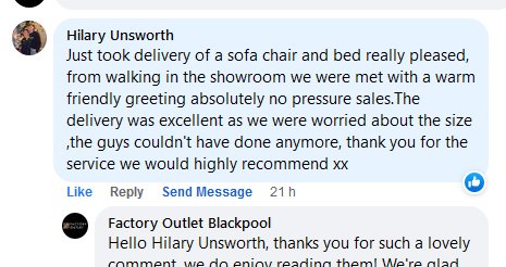 BlackpoolOutlet's tweet photo. Your review is the reason we do what we do! Thank you for sharing your experience and for helping us improve our services. If you have a moment, please leave a review and let us know how we can continue to serve you better. #CustomerExperience #Feedback https://t.co/yr9v6lGtWm