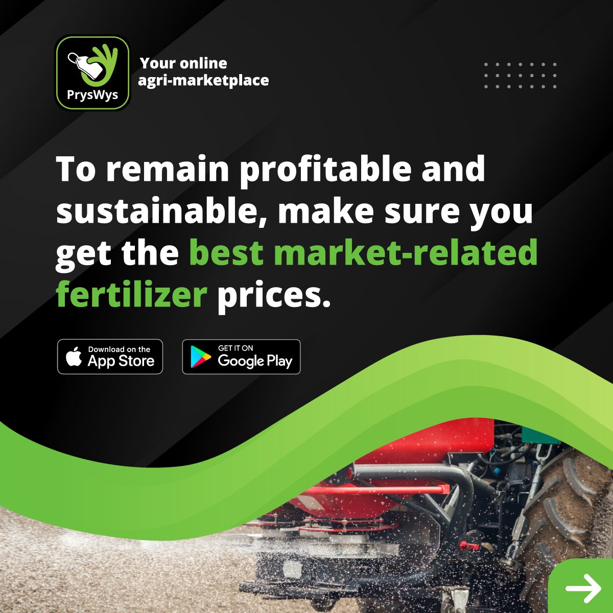 TeamSwiftVEE's tweet image. To remain profitable and sustainable, make sure you get the best market-related fertilizer prices.

Download the app for free from the Apple store: ow.ly/Ticc50JA84M

Download the app for free from Google Play: ow.ly/9oo550JA84Q

#PrysWys #agriculture #inputprices