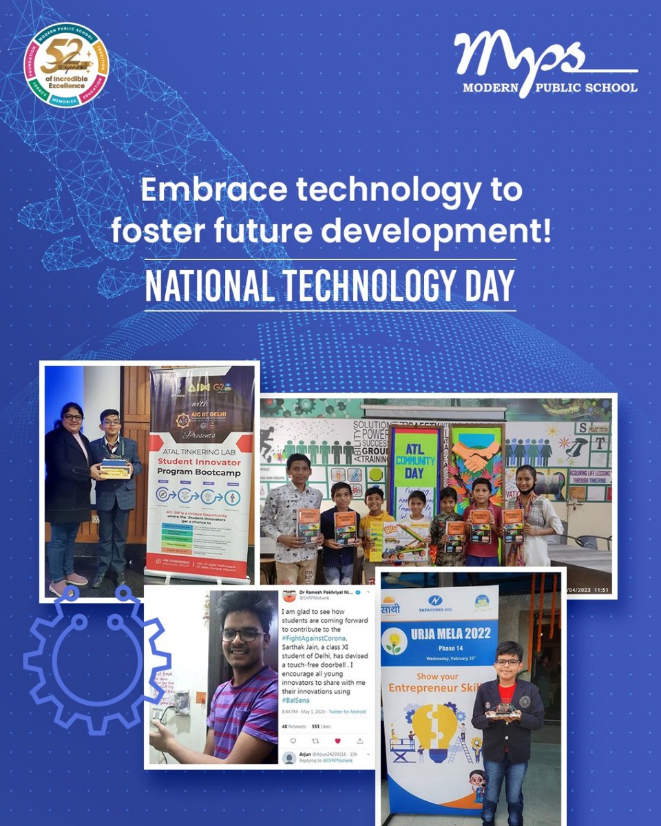 mpsshbagh's tweet photo. To embrace #technology and foster #innovations in the domain, the Atal Tinkering Lab of MPS has been the perfect platform for students to showcase their knowledge and skills. 👨🏻💻🖥️🚀

@AlkaKapurOff @cbseindia29 
#NationalTechnologyDay #citizensoftomorrow https://t.co/biZoaQRuvZ