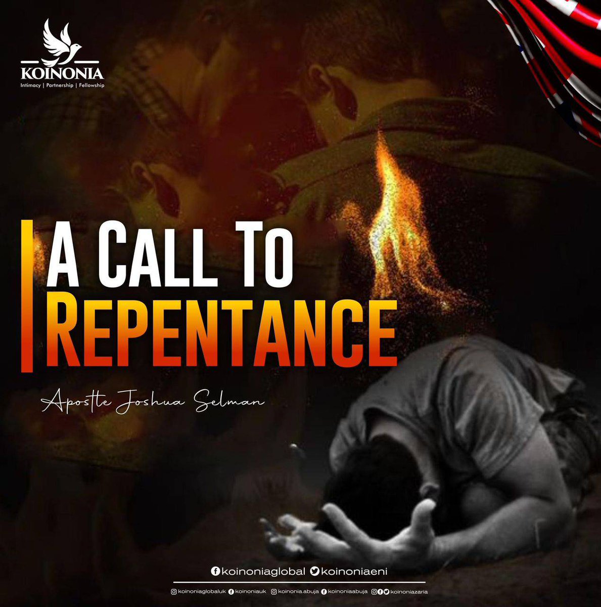 koinoniaeni's tweet photo. Dear Beloved, kindly click on the link below to download the audio message of “A CALL TO REPENTANCE“ WITH APOSTLE JOSHUA SELMAN.
https://t.co/d3bVBdeTyv
#ApostleJoshuaSelman
#ACallToRepentance
#TheSoundOfRevival
#KoinoniaUk
#KoinoniaAbuja
#KoinoniaZaria
#KoinoniaGlobal https://t.co/ZW4bJVpTWI