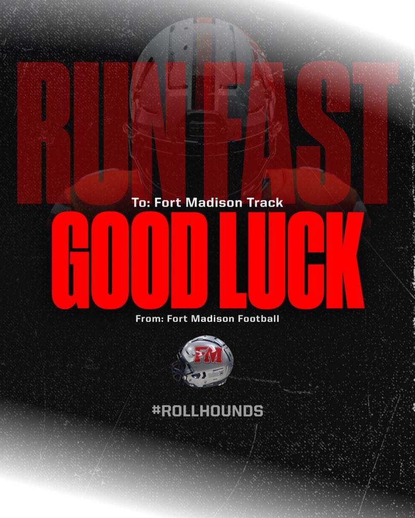 It’s run fast day! Best wishes to the FM Track &amp; Field athletes today in their district meet! Run Fast! Throw far! Jump high! Go get it! Roll Hounds!
