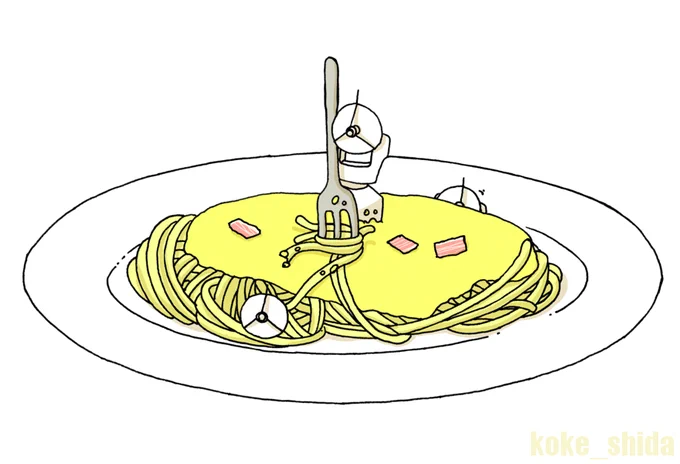 これはパラボナーラスパゲッティの過去絵