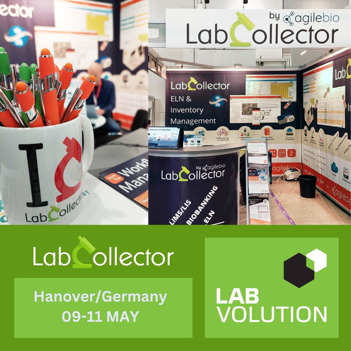 agilebio's tweet image. Today is the last day of the LABVOLUTION, and it&apos;s your final chance to meet with our team of experts.
So come and visit us at our booth B47 one last time and meet our experts before the exhibition closes. We can&apos;t wait to share our knowledge with you!
#LabVolution #LabCollector