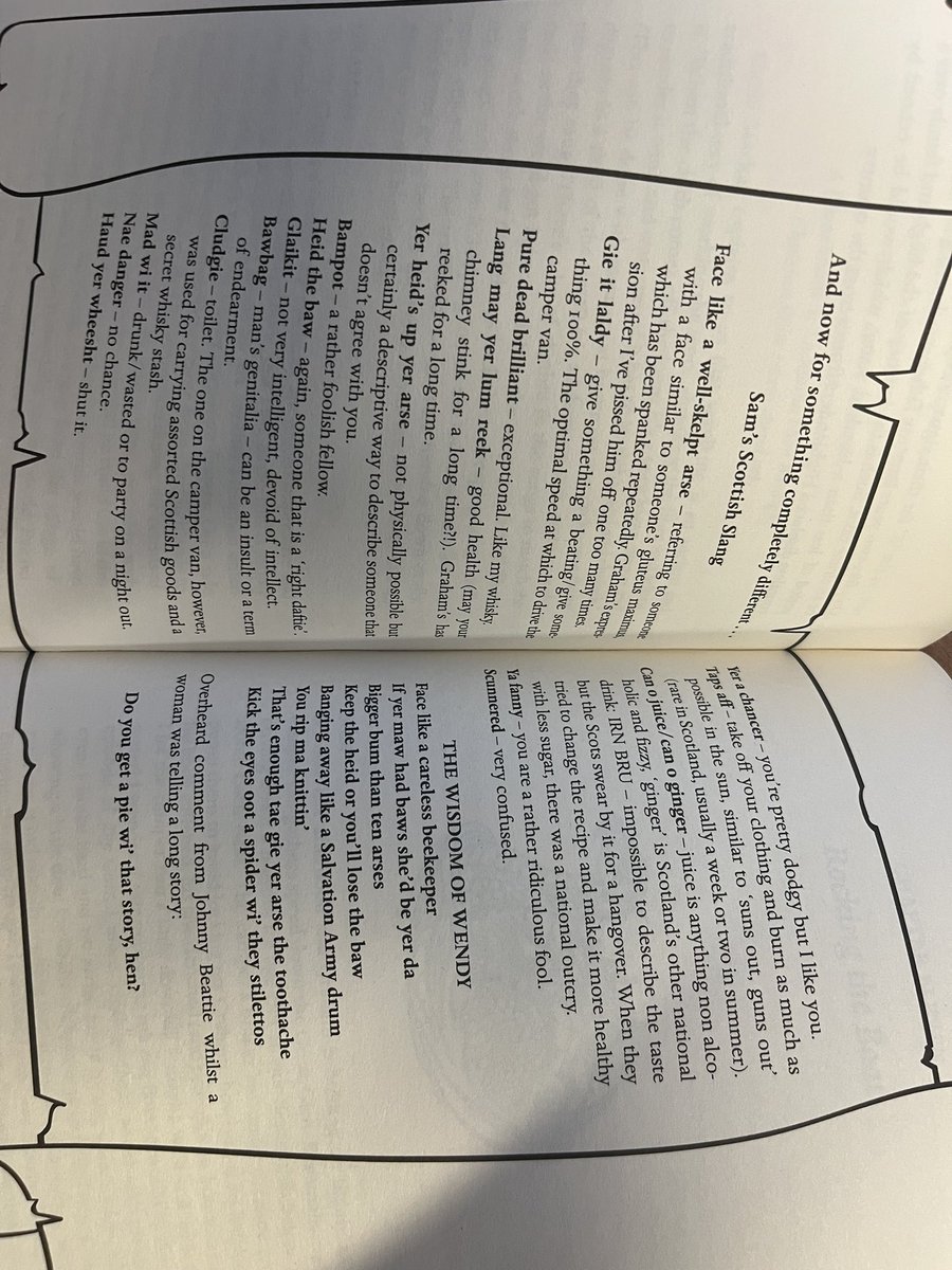 Co58305693Cooke's tweet photo. Reading these in clanlands has me giggling being Scottish myself question is which ones your favourite and do you drink irn-bru for a hangover off your whiskey 🤔 @SamHeughan #clanlandsbook #samandgraham https://t.co/CyX7xhnZKR