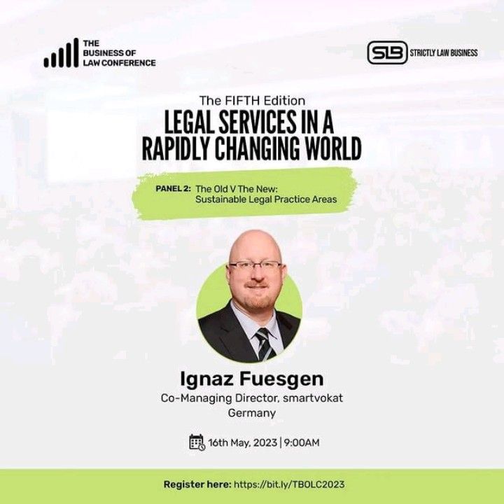 smartvokat's tweet photo. Our team member @ignazfuesgen on #tbolc2023 exploring "The Old vs. The New: Sustainable Legal Practice Areas https://t.co/mN1dmBRvVy