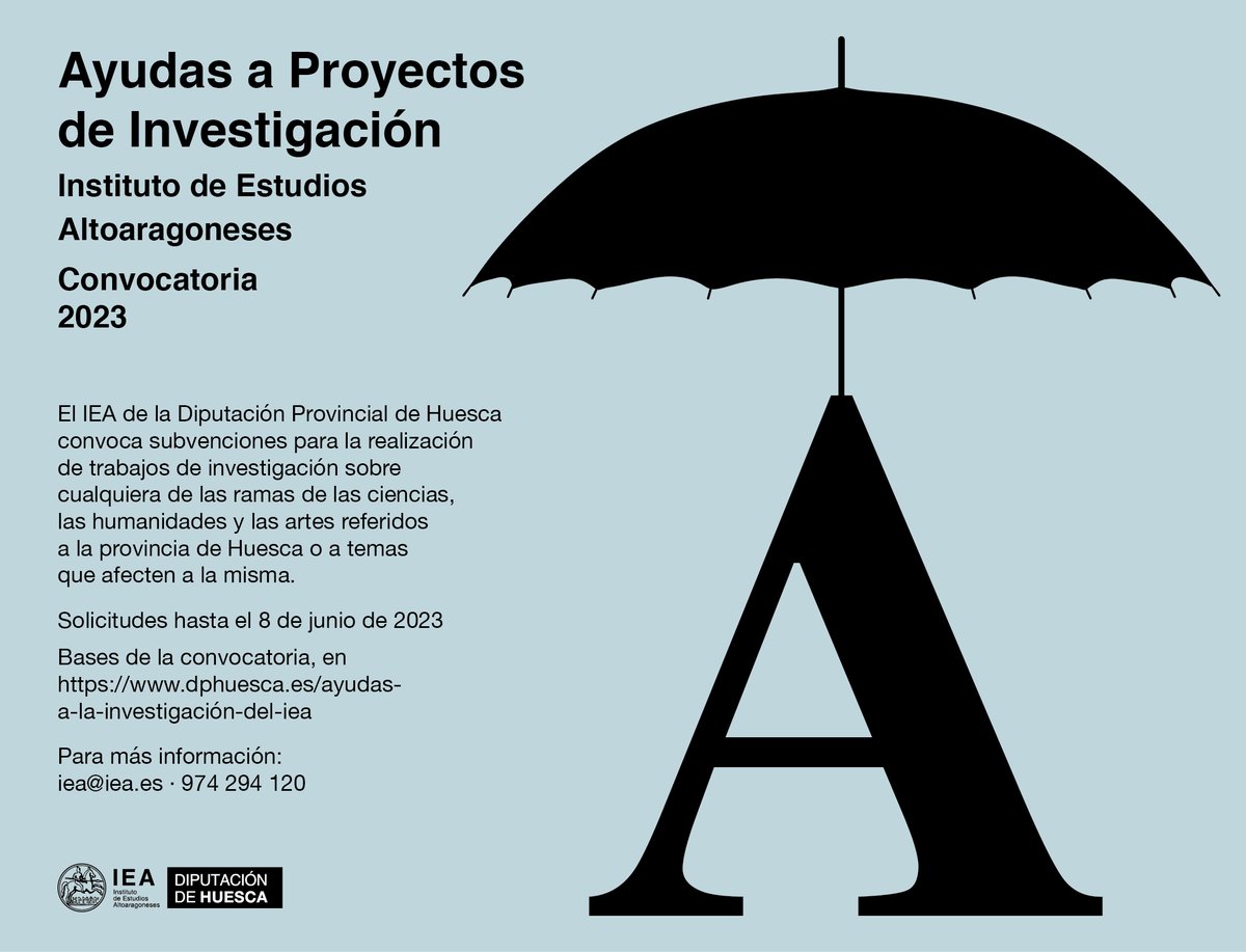 DPHuesca's tweet photo. El @iea_huesca de #DPHuesca abre la convocatoria de 2⃣0⃣2⃣3⃣ para las ayudas a la investigación🧠, dotada con 50.000 euros. Las materias van desde la arqueología a la biomedicina🩺, la historia 🫅o la literatura👅

👉Plazo hasta el 8 de junio
🔗https://t.co/DSvZJcc5vM https://t.co/TERBhLWVVw
