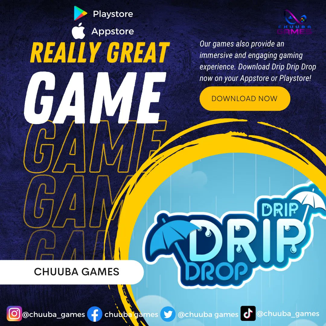 chuuba_games's tweet image. Our games also provide an immersive and engaging gaming experience. Download Drip Drip Drop now on your Appstore or Playstore! 

#MobileGaming #AddictiveFun #ChuubaGames #DownloadNow #fyp #fypシ #foryou #foryoupage