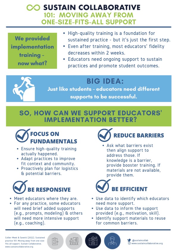 Want to help teachers? Provide them with the support they need and deserve! Get more information about responsive implementation support in this #SC101 #teacherappreciation

sustaincollaborative.org/resources/movi…