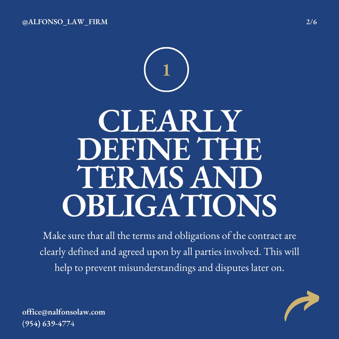 AlfonsoLawFirm's tweet image. Avoid contract disputes and protect your interests with these practical tips. 📑✅ #ContractLaw #ContractDispute