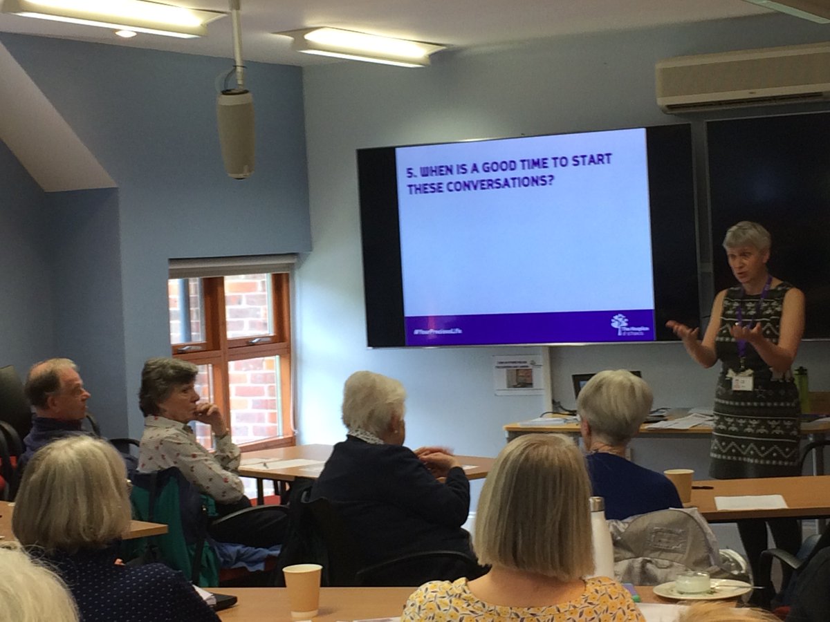 Dying Matters - 'Starting the Conversation'  Fabulous audience in the room.  Thanks all for joining us😀.  Next workshop - 'Caring for the Carers' 24 May at 12 noon stfrancis.org.uk/clinicians/pro… 👈