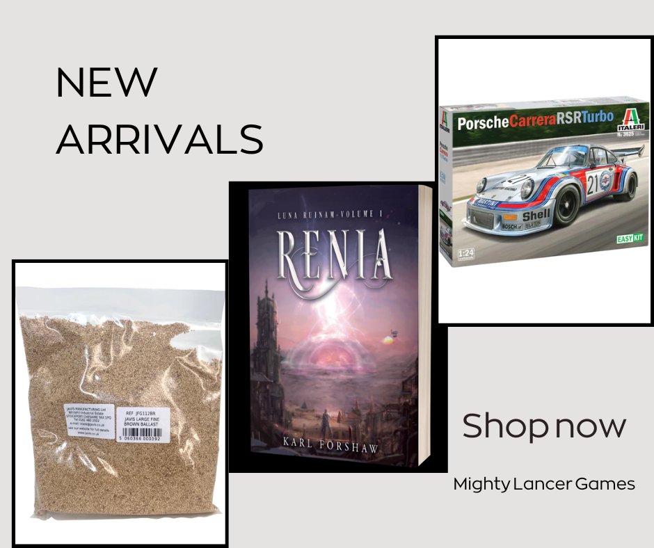 MightyLGames's tweet photo. NEW IN
Scale models, fantasy novel & ballast to name just a few. Take a look in store and on our website now
https://t.co/xq8Tyagg8e
#ballast #Railway #scalemodel #scalemodels #basingMaterials #basing #fantasy #novel #book #FLGS #LGS #Bridlington https://t.co/QrYTpPTyfk