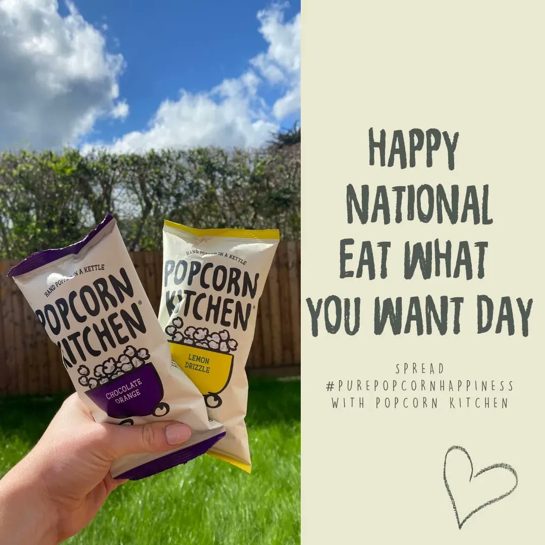 It's #nationaleastwhatyouwantday 🍿

Join us in spending the day enjoying LOTS of our gourmet #popcorn. With a whole range of flavours both sweet and savoury, we've got something for everybody to enjoy ❤️

Ready to satisfy your popcorn cravings?

Shop now: popcornkitchen.co.uk
