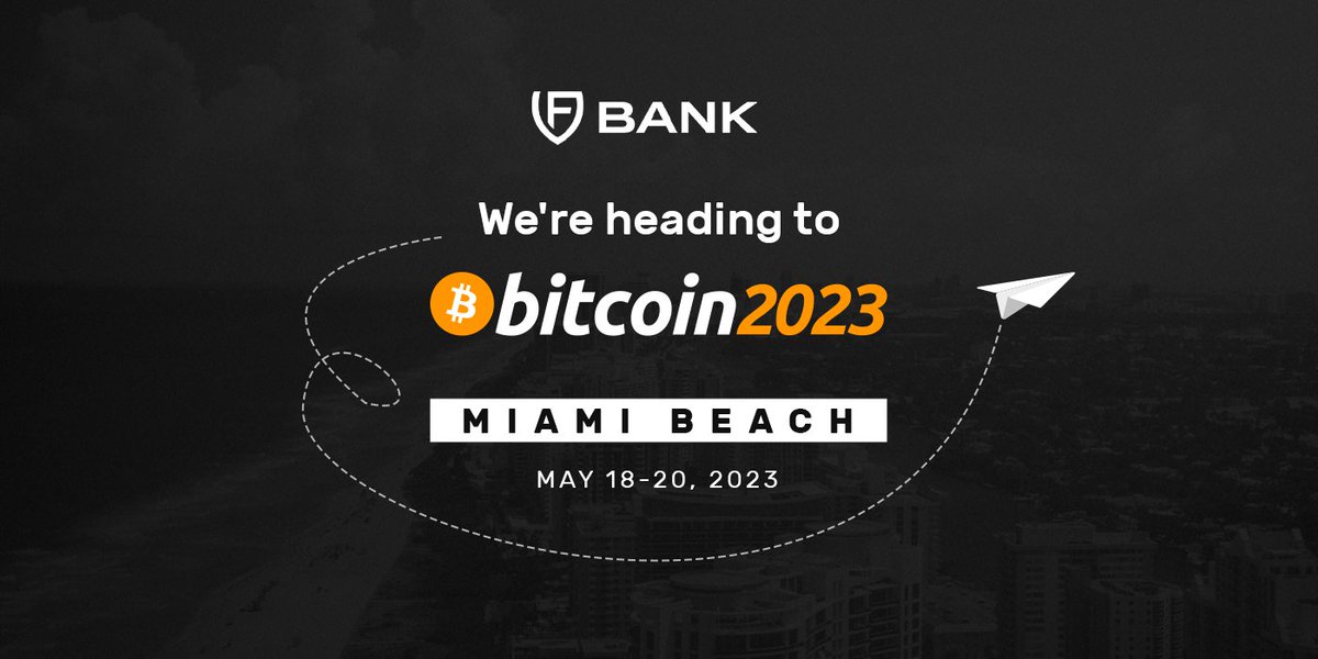 fvbankus's tweet photo. We're just a week away from the world's biggest annual Bitcoin conference, @TheBitcoinConf in Miami!

Join us for #Bitcoin2023 - stop by our booth 732 to discuss enterprise banking, digital assets custody &amp; International Corporate Expense VISA Cards.

▶️ https://t.co/9n27SKbgGN https://t.co/4UkJZD1PrH