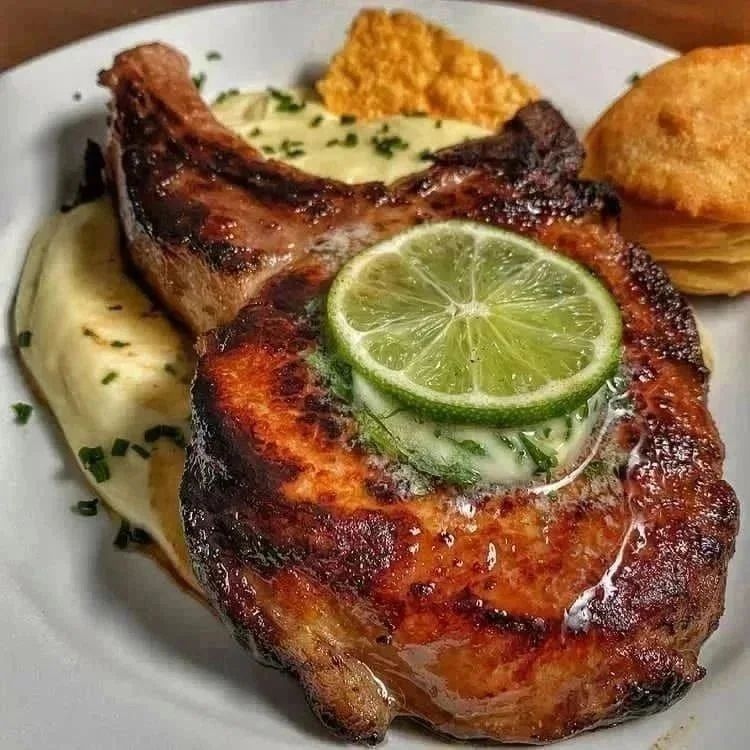MMM what a stunning looking pork chop! You like folks? 😋
🐷
🐷
📷 @bbq_meatking My favorite pork chop cook. A @perryssteakhouse recreation of one of the best pork chops around.