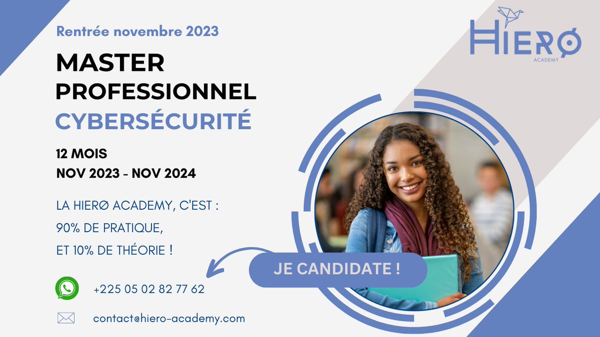HieroAcademy's tweet image. Tu te vois réaliser ce challenge de 12 mois ? 💪
N&apos;attends plus, inscris-toi ou demande plus d’informations ici + 225 05 02 82 77 62 ou contact@hiero-academy.com,
Et follow la page, on aura d’autres informations à te partager 😌.
#developpeurweb #formationprofessionnelle