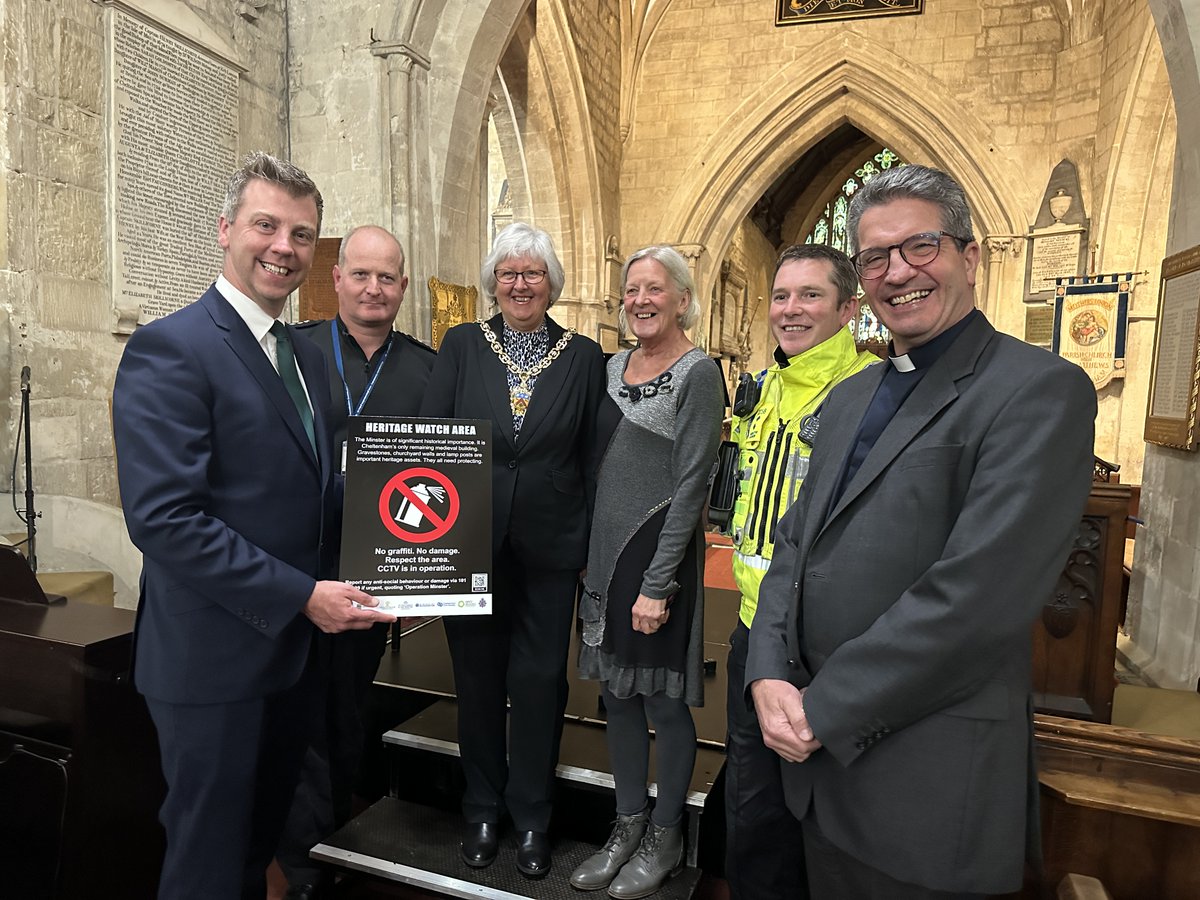 Glos_Police's tweet image. We've worked with @CheltPolice, The PCC's office,
@CheltenhamBC @HistoricEngland @CheltCivicSoc and @StMattsChelt to launch Heritage Watch- a scheme designed to protect the county’s historical sites, monuments and artefacts. 

More info here: crowd.in/A9QXZL