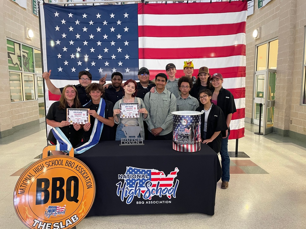 KCAL_KISD's tweet photo. KCAL's BBQ Team competed @ State &amp; did an amazing job! 🔥

Out of 52 teams, one team took 5th in dessert &amp; Pork Chop, the other took 3rd in dessert. Both teams qualified for Nationals!

#kcal #kisd #kellerisd #CelebrateKISD #CTEinKISD #theKCALconnection #kcalbbq https://t.co/Grk1pvyTvr