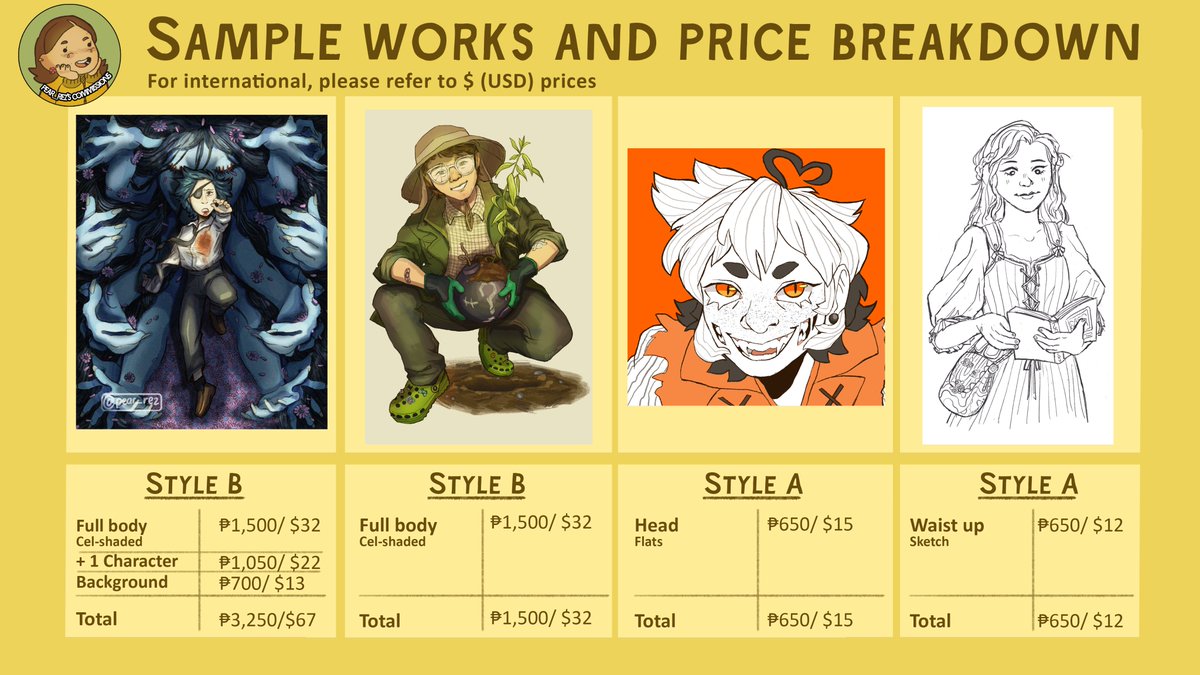 pear_rez's tweet photo. Samples with their prices broken down to get a better idea of what you're paying for 😉😉😉 https://t.co/j4xqB0cl2L