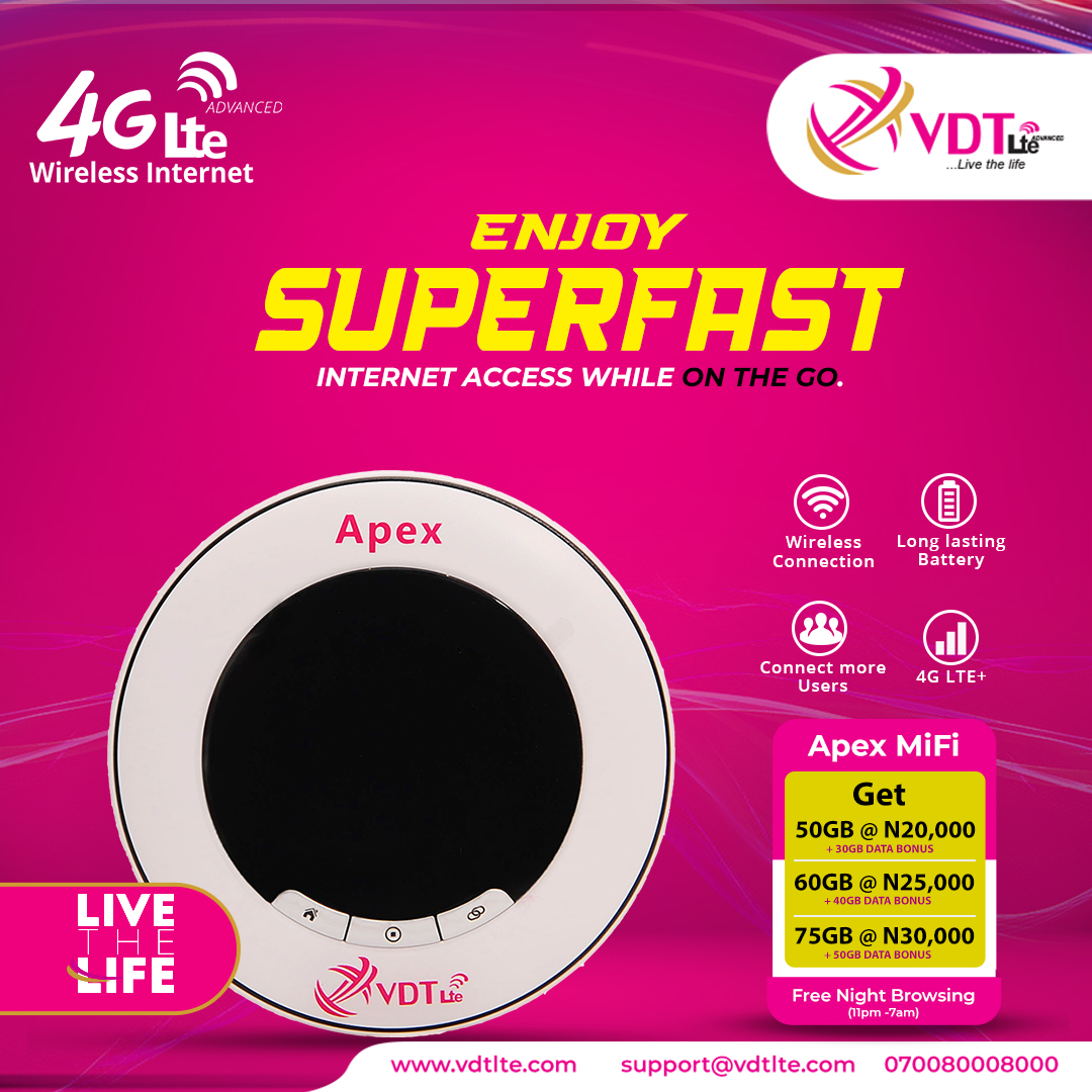 vdt4glte's tweet photo. Speed, fun, consistency. That's what you get with VDT! Get our APEX MIFI device today and join the always fast network gang #fastinternetconnection #fastinternet #vdt4glte #vdtlte #livethelife https://t.co/aRyGLOKf69