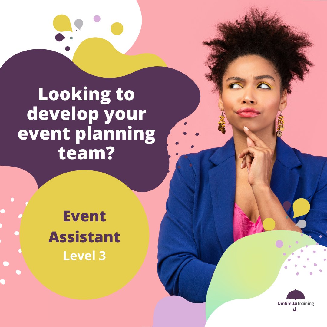 UmbrellaTES's tweet photo. Discover how our #apprenticeships can kick-start your staff's events #career by getting in touch or visiting our website.
💻 https://t.co/3FrhxcQSdX
📱 0333 577 2557
☂️#ComeUnderOurUmbrella #eventassistant #Hospitality #events #LearnSomethingNew #AdvanceWithApprenticeships https://t.co/eI420QlKyL