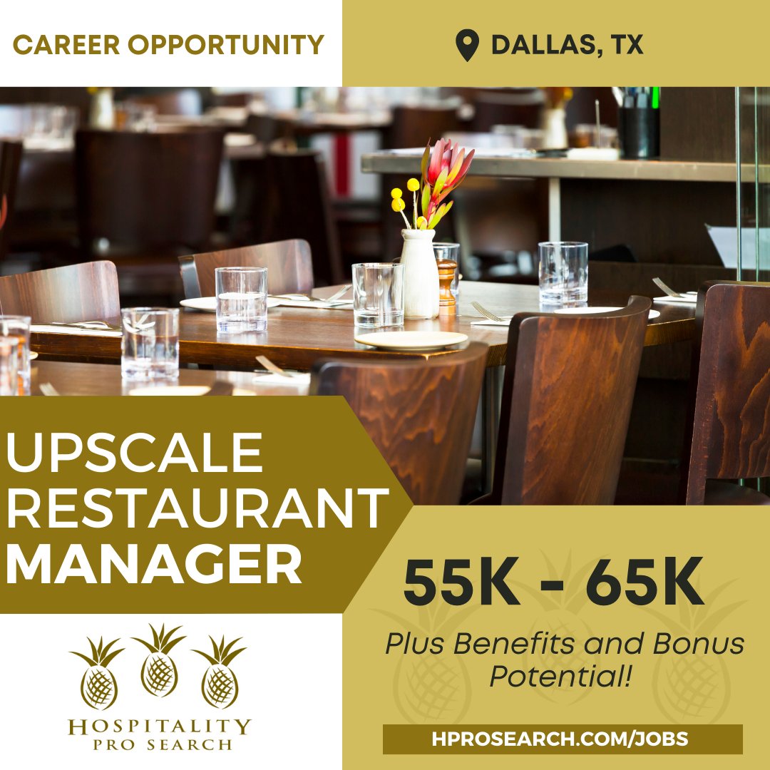 HProSearch's tweet image. ➡️Apply through this link: buff.ly/3BjB0M8

➡️Send your resume to Evan Held: evan@hprosearch.com

➡️Visit hprosearch.com to see all hospitality job opportunities!

➡️Follow HPro Search to keep updated!

#hprosearch #restaurant #service #hospitality #jobs #career