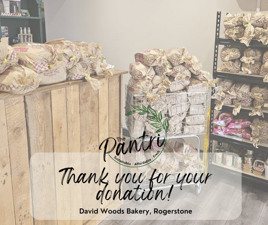 Thank you to David Woods Bakery for their most generous donation of bread 🍞to the Pantri! Just today, we asked for local businesses to help support Risca's Eco-Shopping solution to lowering food waste, and our request was answered! 🙏