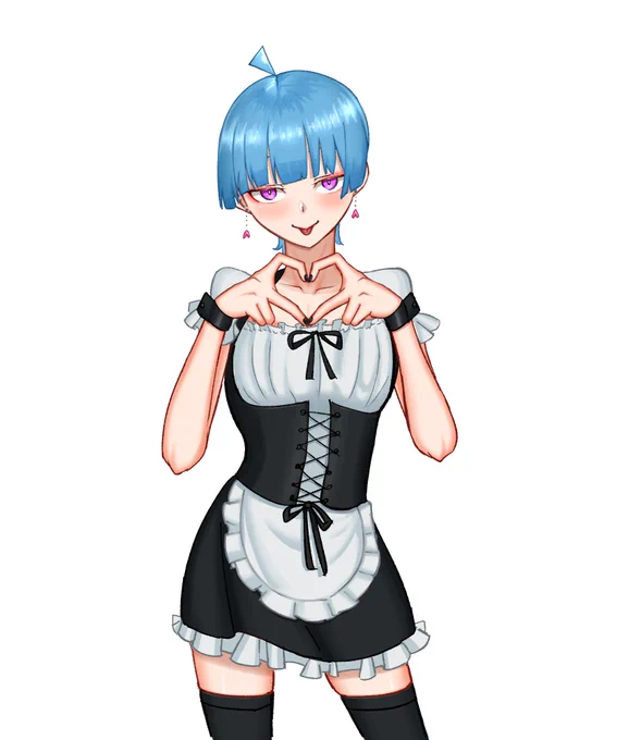 昨日描いてたけど間に合わなかったやつです #メイドの日