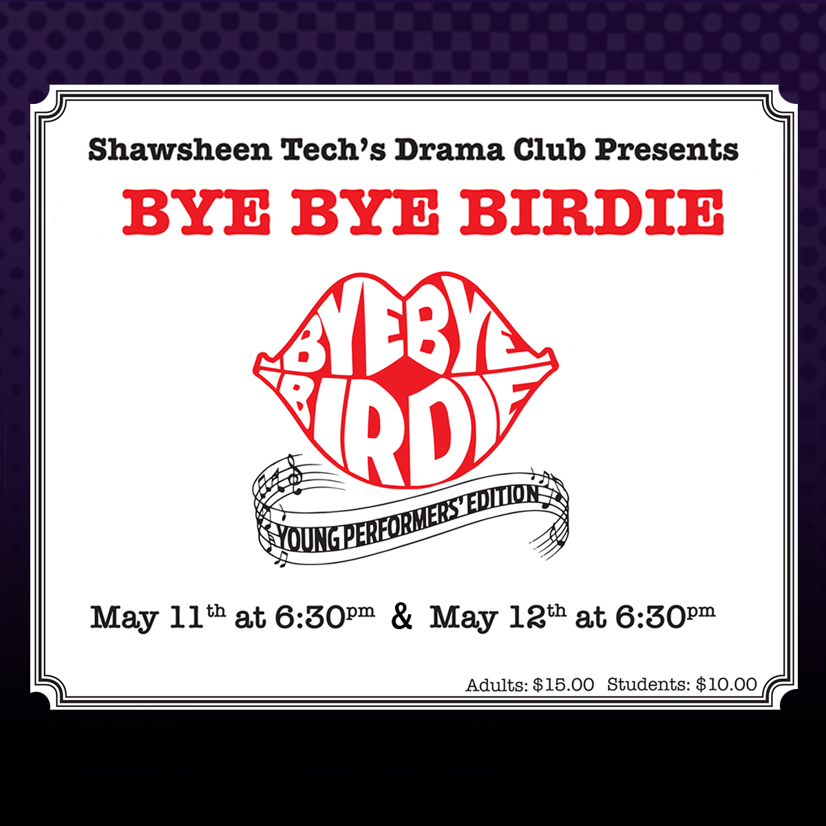 shawtech_hs's tweet image. #PutOnAHappyFace because tonight is the opening of Shawsheen Tech's production of #ByeByeBirdie. Tickets can be purchased at the door; doors open at 6pm. #ShawTechSuccess #ShawTechCTE #BreakALeg