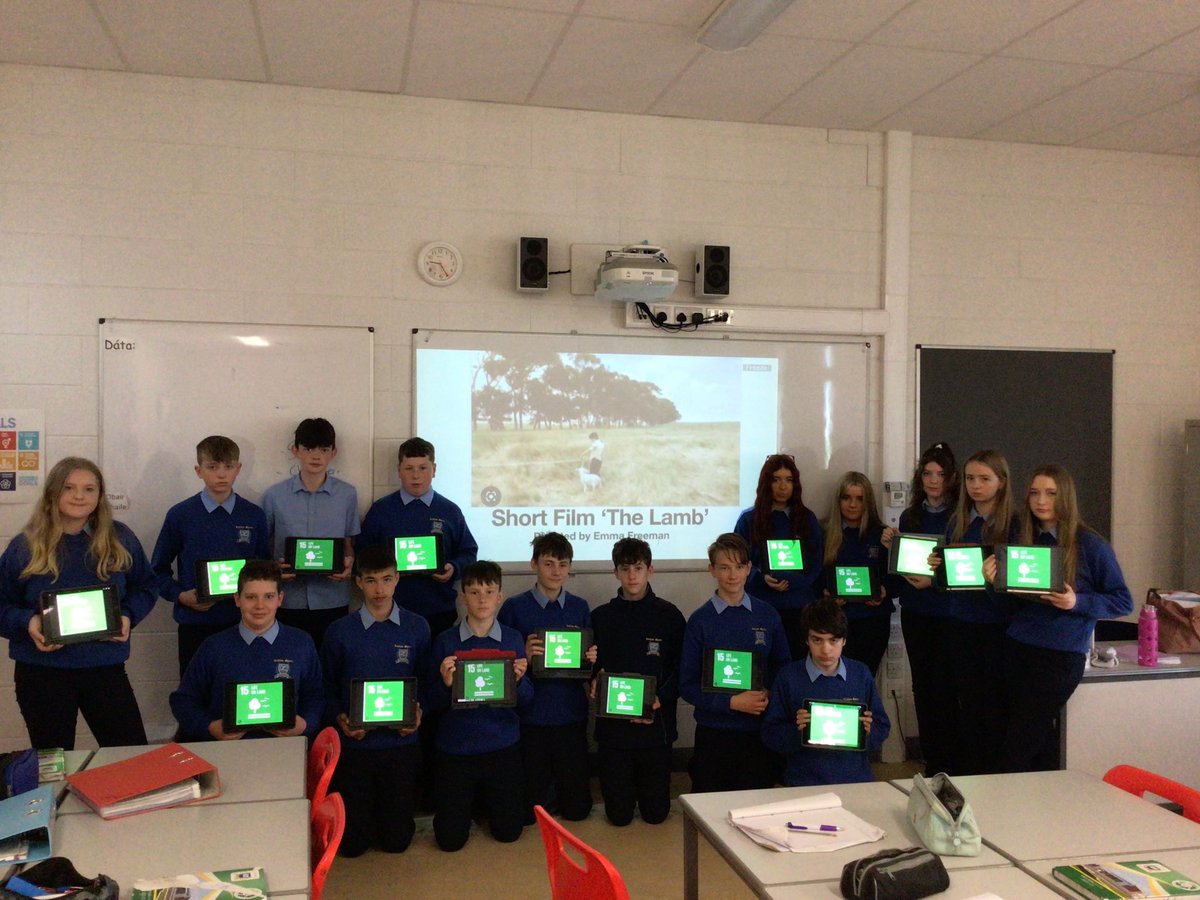 SDGs incorporated into English this week. They watched a short film by Emma Freeman ♻️🐑 <a href="/Take1_Programme/">Take 1 Programme</a>