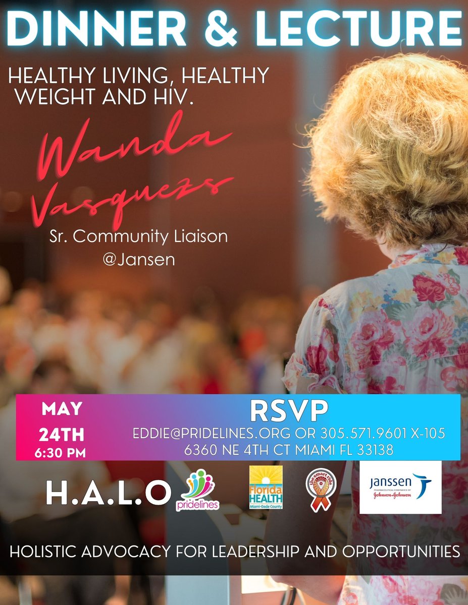 Pridelines (@pridelines) on Twitter photo Join us on May 24th for a fabulous dinner & lecture in honor of Long Term HIV Survivors, and help us honor our Halo Award Nominees! RSVP today by contacting eddie@pridelines.org.
#Pridelines #HaloAwards #LongTermSurvivorsDay #HIVAwareness Join us on May 24th for a fabulous dinner & lecture in honor of Long Term HIV Survivors, and help us honor our Halo Award Nominees! RSVP today by contacting eddie@pridelines.org.
#Pridelines #HaloAwards #LongTermSurvivorsDay #HIVAwareness