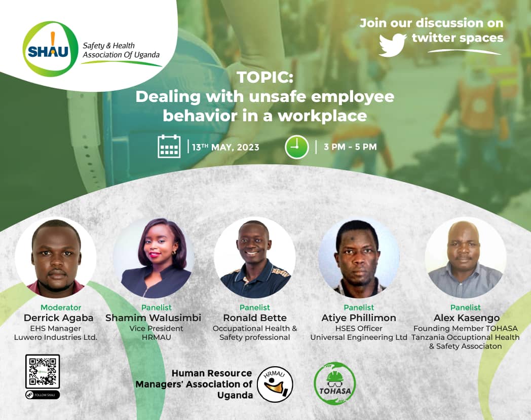 SHAUonline's tweet photo. Are you challenged on how to deal with unsafe employee behaviour? Or , have you successfully dealt with unsafe employee behaviour before? Join the discussion this Saturday and share your experience  with us .
https://t.co/PPXmVPME7q https://t.co/7T9O7q6V00