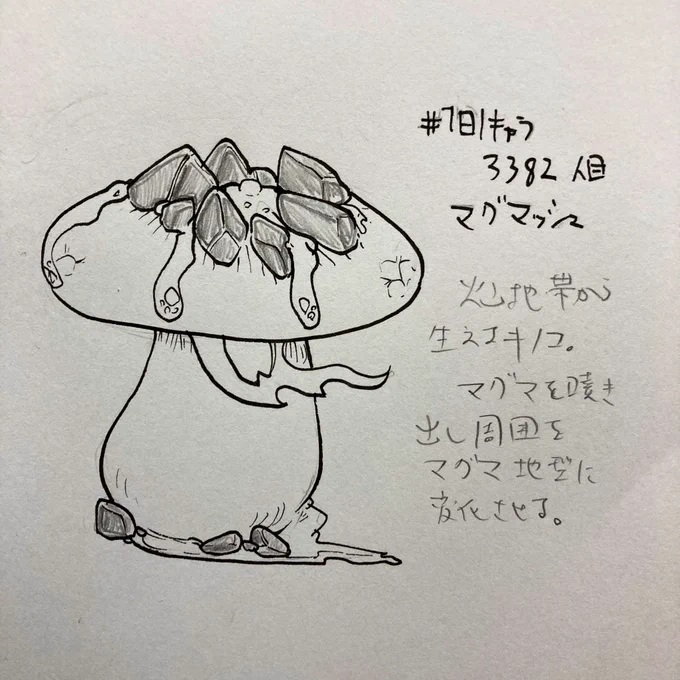 #1日1キャラ 3382人目 マグマッシュ…マグマキノコ