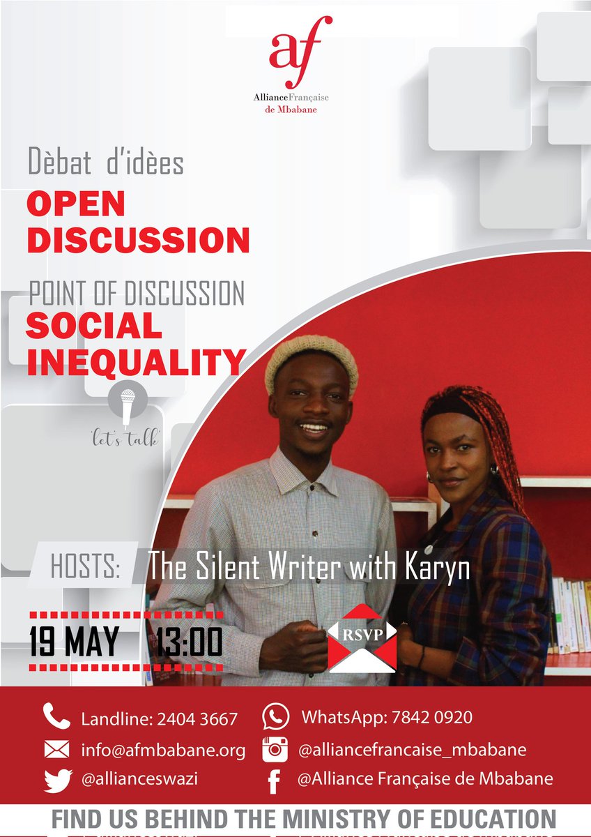 Allianceswazi's tweet image. Open discussions ep2 on the 19th of May, we still on inequality in the social space. Please RSVP on 7842 0920 to attend. 
#OpenDiscussions #inequality #TiniTwitter