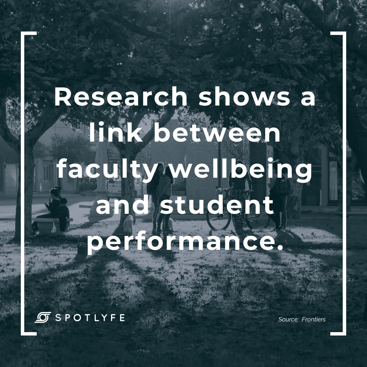 thespotlyfe's tweet photo. Did you know students not only perform better but are also better at regulating stress when faculty members are able to control their stress levels?

Learn more about the impacts of faculty wellbeing on student performance in our latest report.

https://t.co/oGqKNcFAtB https://t.co/U9JcrDetGM