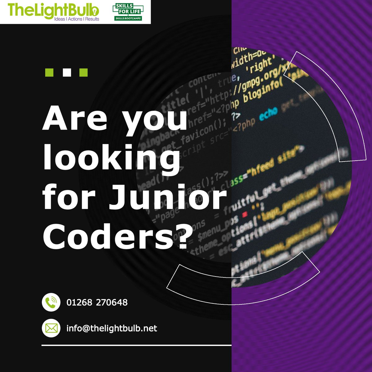 TheLightBulbLtd's tweet photo. >> Hire a Coder!! <<

TheLightBulb have a group of candidates who are looking to take the next step in their coding careers.

If you have a skill gap within your team, look no further than TheLightBulb.

Get in touch for more information

#team #coding #careers #skillsbootcamps https://t.co/n3QUsk5tXs