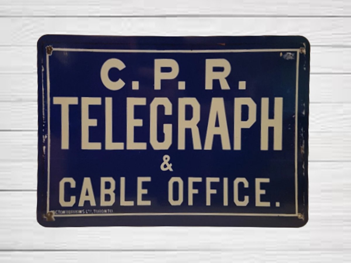 Railway Decor Sign C.P.R. Telegraph & Cable Office Railroad Sign tuppu.net/967d11e2 #ChickenDaddy #Etsy #ManCaveDecor
