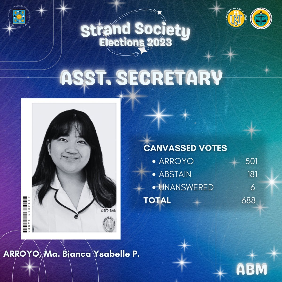 ustshscomelec's tweet photo. #USTEleksyon
#USTSHSHalalan2023
#STRANDSOCS
#USTSHSCOMELEC
#StrandSocietyElections2023
#VeritasKratos
#ABMSocElections2023
(2/3) https://t.co/kHF2K8MOHH
