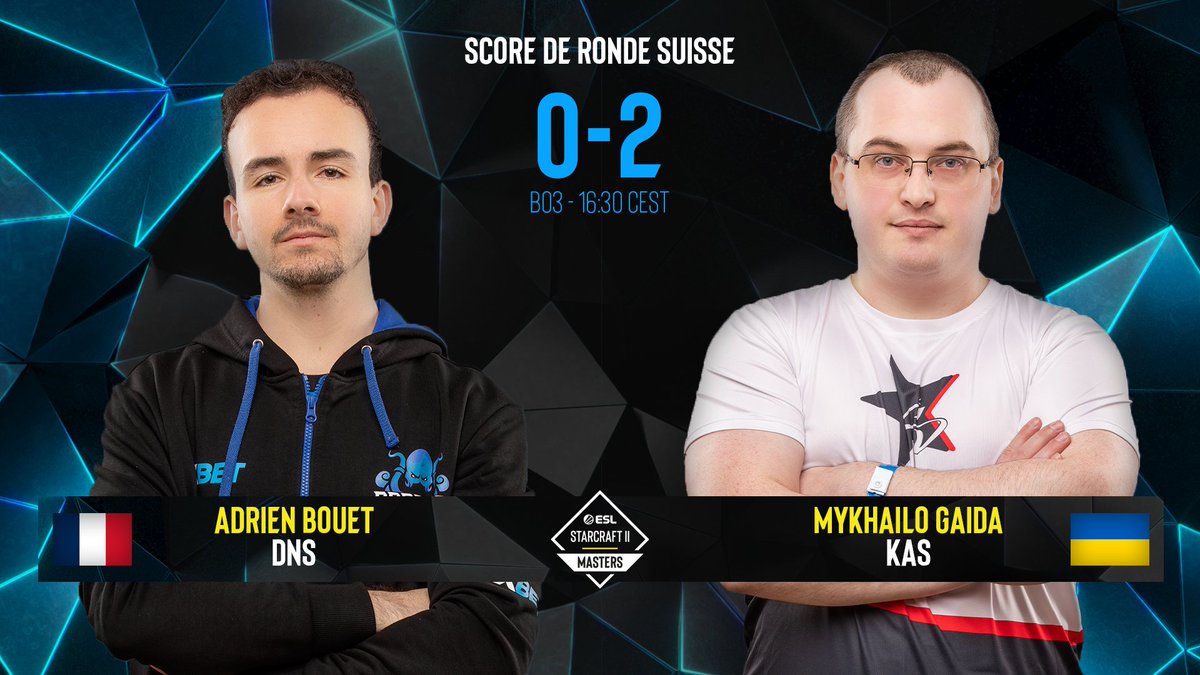 comeback_tv's tweet photo. Début des festivités à 16h encore une fois et en ouverture on a M. Bouet aka @DnS_sc2 qui rentre dans l'arène !   

On est en round 3, pas le droit à l'erreur pour le joueur français !  

Du très très très gros match en fin de journée avec un round qualificatif à ne pas manquer. https://t.co/VSQ3trN4jt