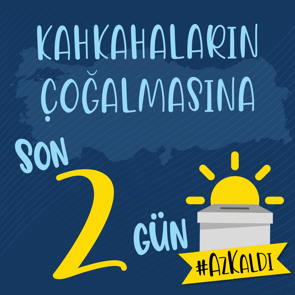 Kahkahaların çoğalmasına SON 2 GÜN!
#Haydi 
#TarihYazacağız 
.
.
.
<a href="/meral_aksener/">Meral Akşener</a> 
<a href="/iyiparti/">İYİ Parti</a> 
<a href="/KoyluogluFaruk/">Faruk Köylüoğlu</a>