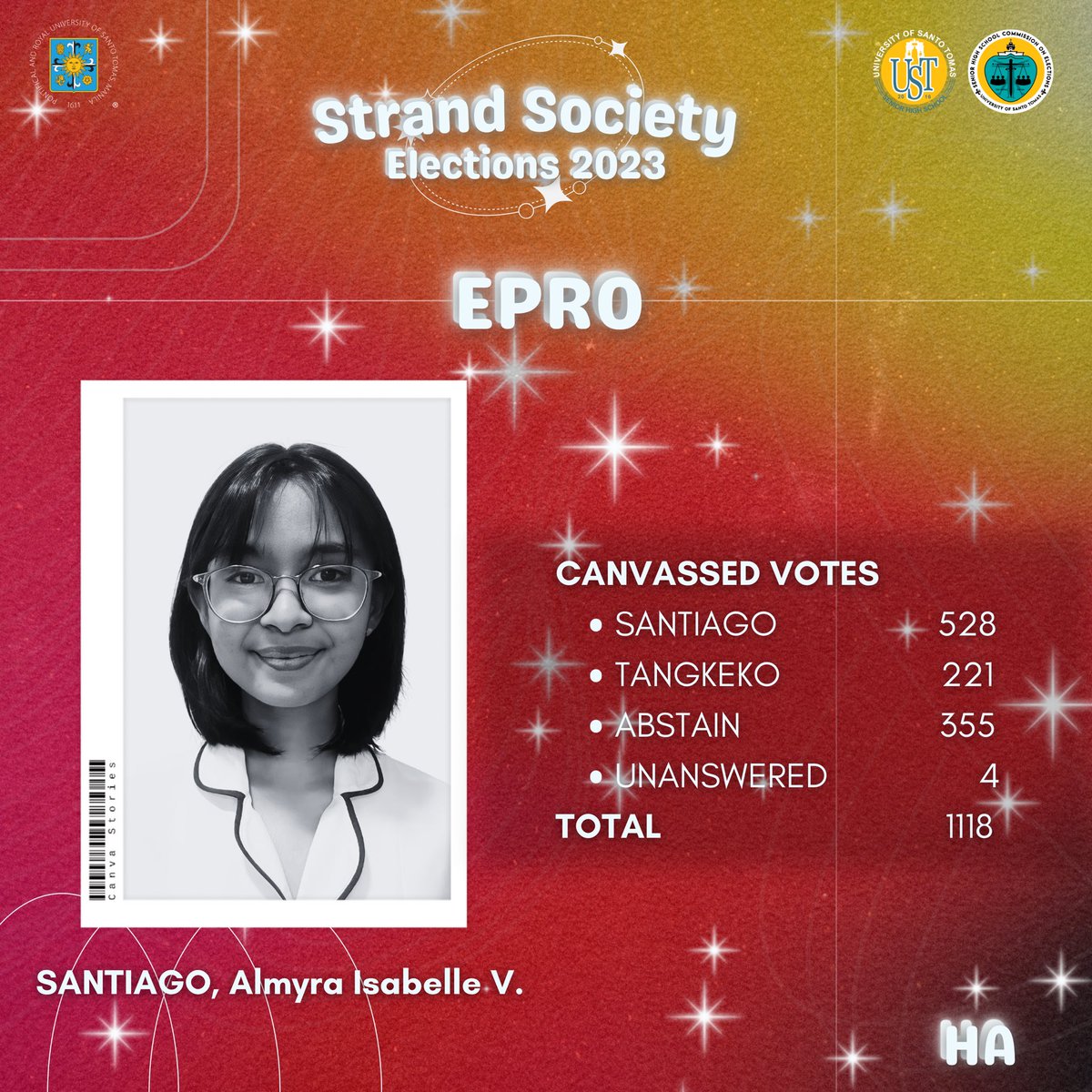 ustshscomelec's tweet photo. #USTEleksyon
#USTSHSHalalan2023
#STRANDSOCS
#USTSHSCOMELEC
#StrandSocietyElections2023
#VeritasKratos
#HASocElections2023
(2/2) https://t.co/dWNb7qIhwa