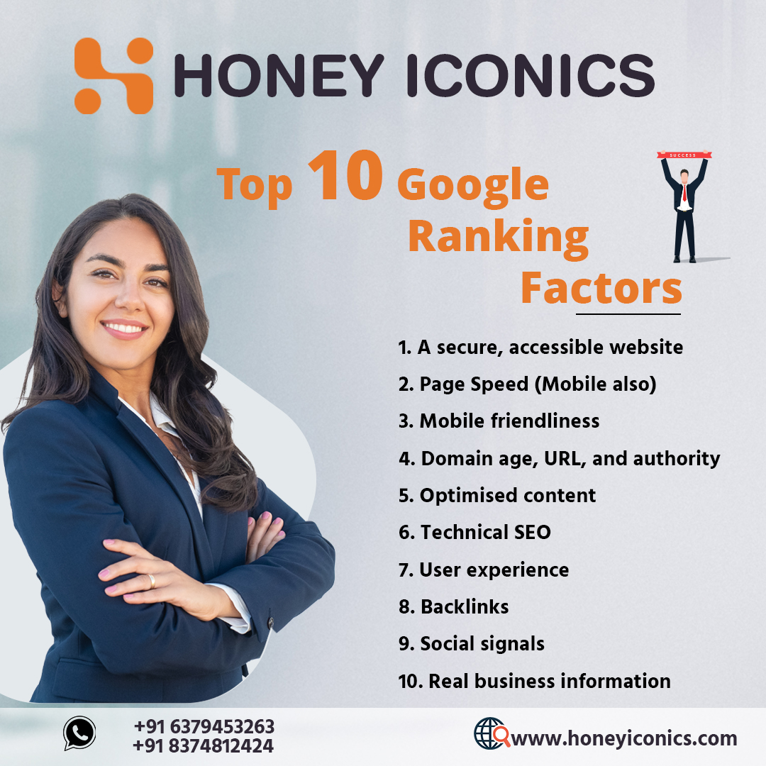 arul031981's tweet image. Google ranking factors are important because they play a crucial role in determining the visibility and position of a website or web page in Google&apos;s search results. 

#websitedesigningcompanyincoimbatore #honeyiconics #webdevelopmentcompanyincoimbatore #digitalmarketingcompany