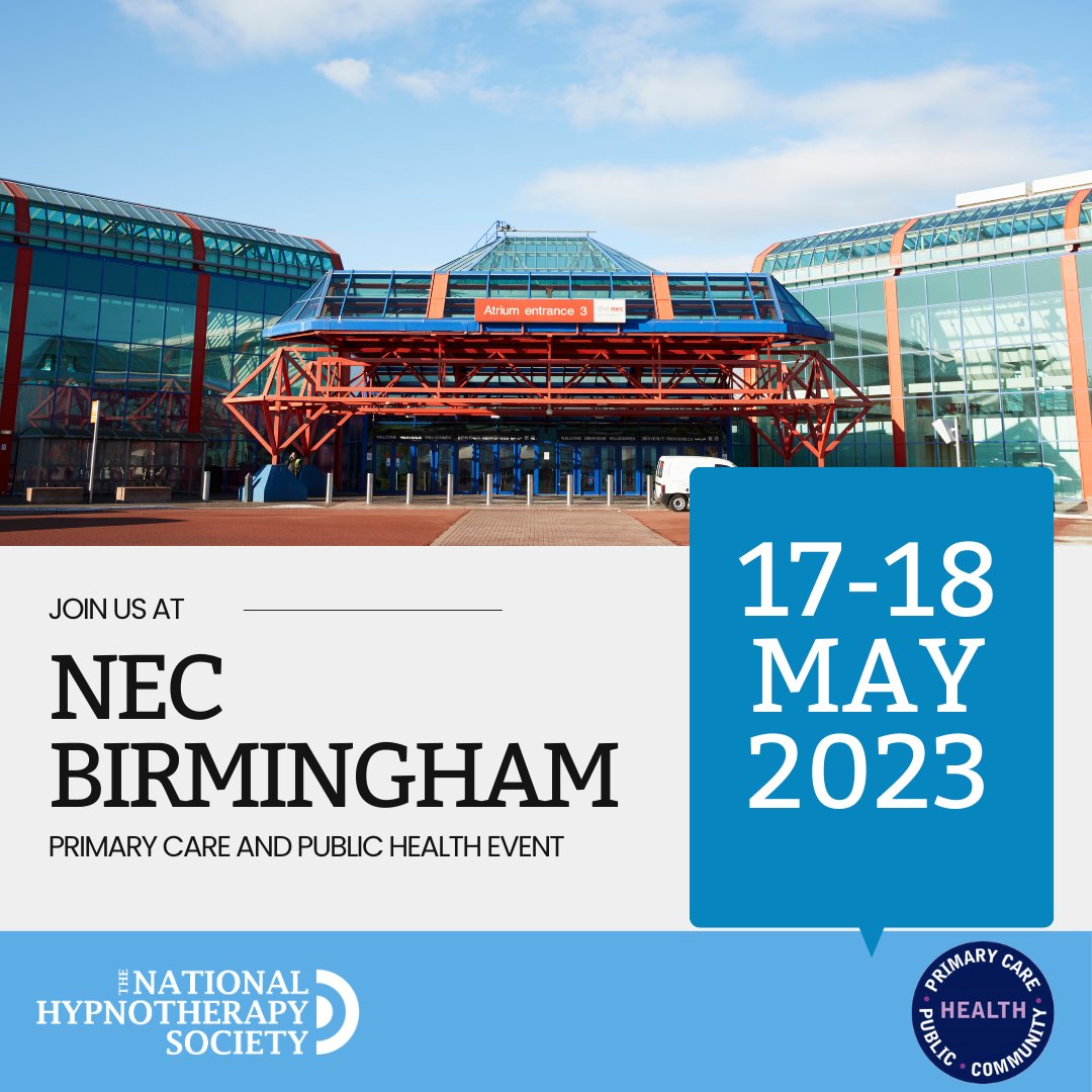hs_hypnotherapy's tweet image. From Wednesday next week you will find us at the Primary Care conference in Birmingham.
primarycarehealth.co.uk

#NEC #PrimaryCareShow #PCPH2023