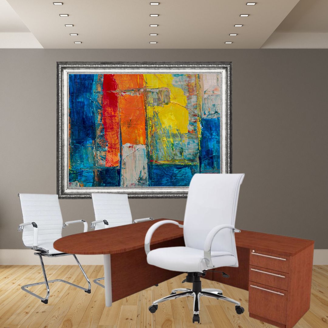 DynamicOfficeS1's tweet photo. Love this space? Buy it today!  Limited quantity left of our Kingswood peninsula l-desk, white ribbed side chairs, and our Bichon executive chair.  All part of our CLOSEOUT SALE. Visit https://t.co/EbXtKBEVRD to see what else is included in our closeout sale.
#closeout #furniture https://t.co/umhZoK1hHI