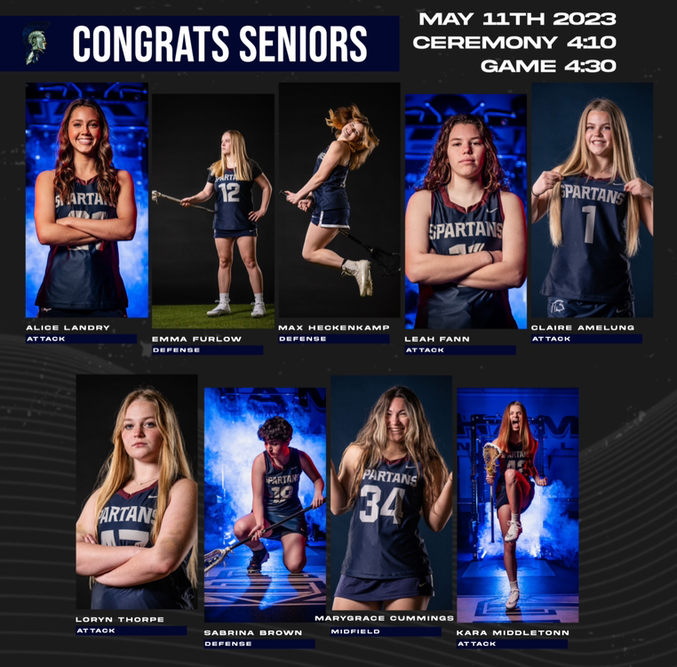 FHCLax's tweet photo. GAMEDAY, Senior Night Style!!!  Our Spartans will face Lindbergh tonight at 4:30 in Beautiful Cottelville. Senior Night Celebrations start at 4:10 PM https://t.co/jkrMHUAVaV