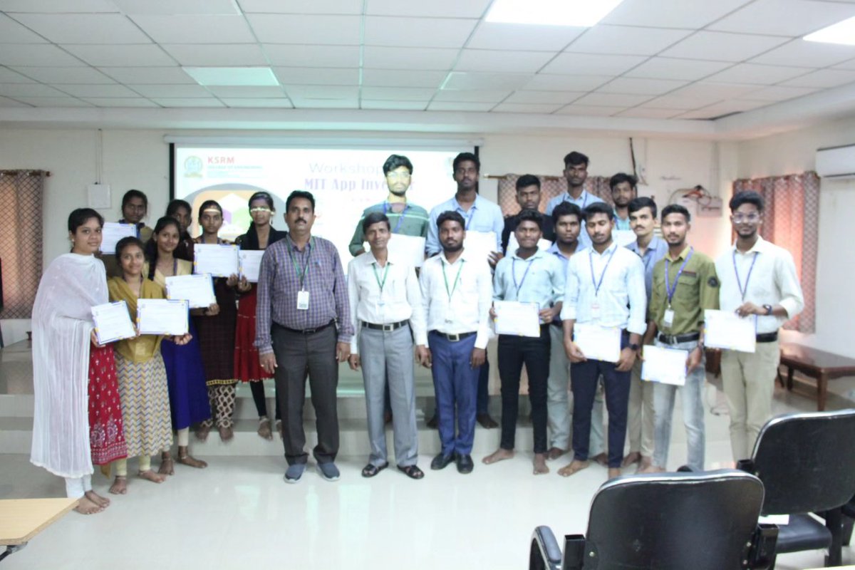 ksrmceofficial's tweet photo. Department of AI&ML organized workshop on MIT App inventor from 8-10 May 2023
#ksrmaiml #mitapp #KSRM #ksrmce #kandulagroups #engineering #kadapa #ksrmceclubs #jntua #AICTE #aishe #apsche #IntiativesofMHRD #ugc #iic https://t.co/MU8MkSGElP
