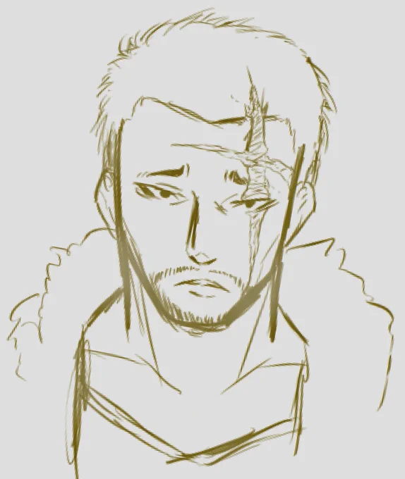 ラフの段階だけど、男キャラも作ってる