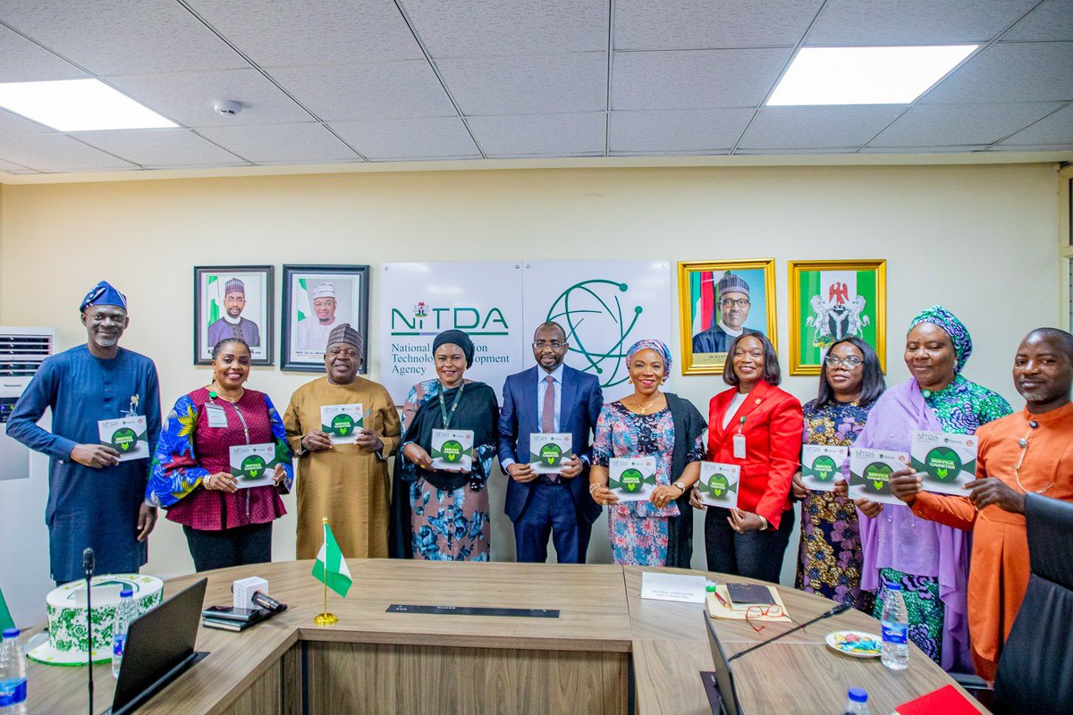 NITDANigeria's tweet photo. PHOTONEWS

As part of the ongoing efforts by the National Information Technology Development Agency (NITDA) to efficiently stay aligned with its objectives of making the Agency a High-Velocity Organisation with excellent service delivery culture, has today officially launched the 4th edition of the Agency's Service Charter and iServe Emblem "iServe - Institutionalising Excellent Service Delivery Culture in NITDA" at the Corporate Headquarters, Abuja.