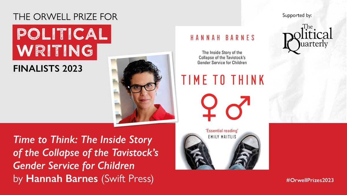 Congratulations to @hannahsbee for her @TheOrwellPrize shortlisting for #TimetoThink

Find out more: bit.ly/3Mkv5Nr
Read the book: bit.ly/TimetoThinkBook